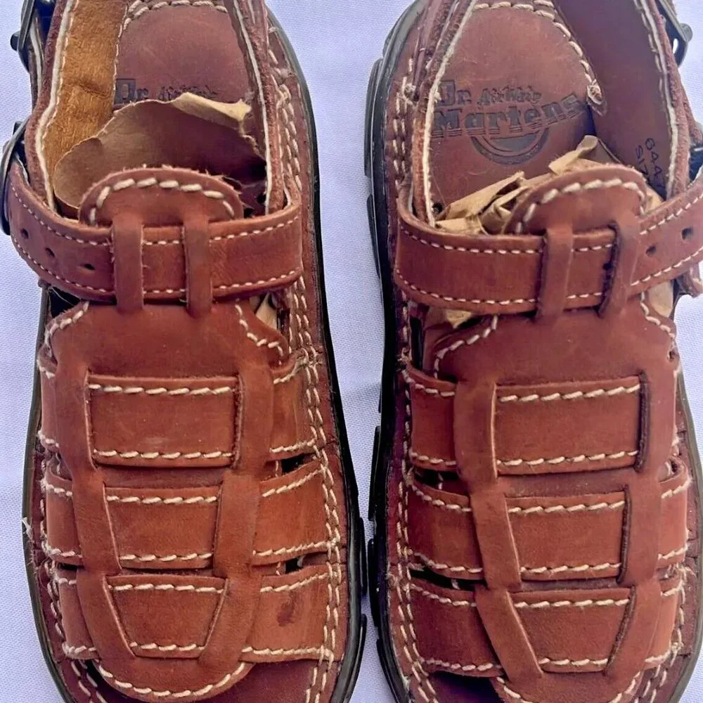 NOS Dr Martens Vintage 90's Y2K Fisherman Sandals Kids Size US 13 6447 RARE FIND